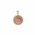 Peruvian Pink Opal Pendant in Gold Tone Sterling Silver 3.50cts