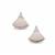 Pink Aragonite Earrings with White Topaz in Sterling Silver 3.75cts