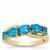 Vivid Blue Apatite Ring in 9K Gold 1.40cts