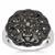 Black Spinel Ring in Sterling Silver 2.90cts