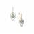 Tahitian Cultured Pearl Earrings with White Zircon in 9K Gold (9 MM)