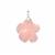Rose Quartz Flower Pendant in Sterling Silver 78cts