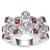 Rajasthan Garnet Ring with Rose De France Amethyst in Sterling Silver 1.92cts