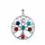 Multi Gemstone Tree of Life Pendant in Sterling Silver 3.50cts