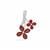 Nampula Garnet Pendant with White Zircon in Sterling Silver 3cts