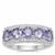 Tanzanite Ring with White Zircon in Sterling Silver 1.91cts