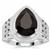 Black Spinel Ring in Sterling Silver 6.60cts