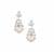 Aquaprase™, Rose Quartz Earrings with White Zircon in Sterling Silver 6.45cts