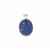 Sar-i-Sang Lapis Lazuli Pendant with Optic Quartz in Gold Tone Sterling Silver 31.50cts