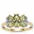 Erongo Mountains Demantoid Garnet Ring with Diamond in 9K Gold 1.50cts