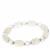 'Balance & Harmony' Snow Agate & Ice Quartz Sterling Silver Stretchable Bracelet ATGW 110cts