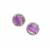 Purple Moonstone Earrings with White Zircon in 9K Gold 4.55cts