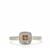 Cape Champagne Diamond Ring with White Diamonds in 9K Gold 0.45ct