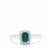 Grandidierite Ring with White Zircon in Sterling Silver 0.65ct
