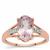 Mawi Kunzite Ring with White Zircon in 9K Rose Gold 3.20cts