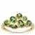 Blue Green Tourmaline Ring in 9K Gold 1ct