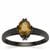 Ambilobe Sphene Ring in Ruthenium Plated Sterling Silver 0.95cts