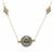 Tahitian Cultured Pearl Necklace with White Zircon in 9K Gold (11 MM)