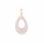 Rose Quartz Pendant in Gold Tone Sterling Silver 19cts