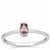 Natural Pink Sapphire Ring in Sterling Silver 0.30cts