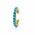 Sleeping Beauty Turquoise Ear Cuff Finding in Gold Plated Sterling Silver 0.25ct