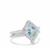 Sky Blue Topaz Set of 2 Stacker Ring with White Zircon in Sterling Silver 2.45cts