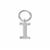 Molte I Letter Sterling Silver Charm