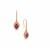 Ametista Amethyst Earrings with White Zircon in Rose Gold Vermeil 2.50cts