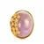 Kunzite Ring in Gold Tone Sterling Silver 33cts