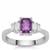 Moroccan Amethyst Ring with White Zircon in Sterling Silver 1.50cts