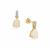 Ethiopian Opal Earrings with White Zircon in 9K Gold 1.55cts