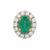 Zambian Emerald Pendant with White Zircon in 9K Gold 1.30cts