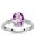 Moroccan Amethyst Ring with White Zircon in Sterling Silver 1.70cts