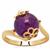 Zambian Amethyst Ring in Gold Tone Sterling Silver 7.95cts