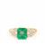 Zambian Emerald Ring with Diamond in 18K Gold 2.45cts (F)