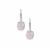Type A Lavender Jadeite Earrings with White Topaz in Sterling Silver 11.06cts