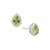 Jilin Peridot & White Zircon Sterling Silver Earrings ATGW 1.60cts