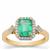 Ethiopian Emerald Ring with Diamonds in 18K Gold 1.62cts