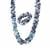 Multi Gemstone Set of Necklace & Stretchable Bracelet in Sterling Silverr 1068.52cts