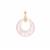 Rose Quartz Pendant in Gold Tone Sterling Silver 22.21cts
