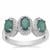 Grandidierite Ring with White Zircon in Sterling Silver 1.80cts