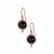 Black Onyx & White Topaz Earrings in Rose Gold Tone Sterling Silver 6.06cts