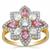 Sakaraha Pink Sapphire Ring with White Zircon in 9K Gold 2.50cts