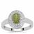 Idar Elbaite Tourmaline Ring with White Zircon in Sterling Silver 1.25cts