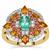 Botli Green Apatite Ring with Multi Gemstone in 9K Gold 2.90cts