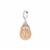 Freshwater Cultured Carved Pearl Carved Pendant in Sterling Silver (10x9mm)