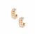 Seed Pearl Earrings in Gold Tone Sterling Silver 