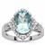 Aquamarine Ring with Diamonds in Platinum 950 4.65cts