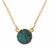 Apatite Drusy Necklace in Gold Plated Sterling Silver 4.85cts