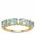 Malysheva Emerald Ring with White Zircon in 9K Gold 1.58cts